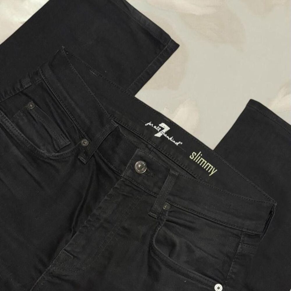 7-for-all-mankind Men's Black Jeans